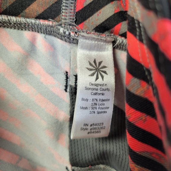 Athleta Women's Small Leggings Pink Black Cropped - Picture 5 of 5